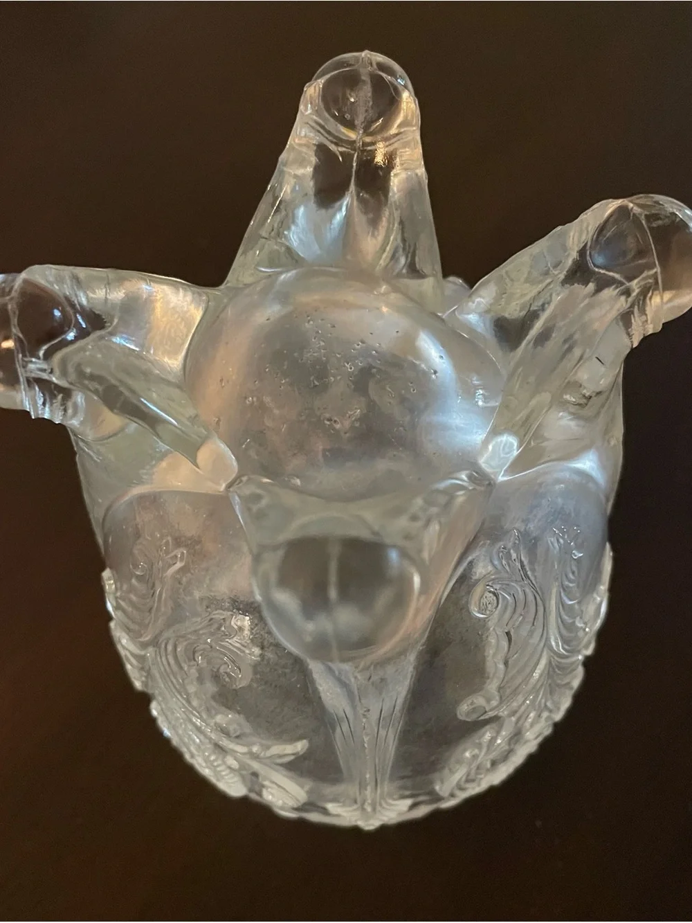 White Opalescent Glass Rose Vase - Northwood